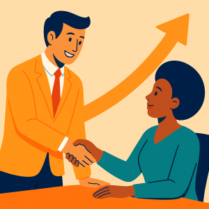 Farklı yaş ve kültürlerden bireylerin bir araya geldiği, sıcak ve pozitif bir atmosferde etkileşim kurduğu modern dijital illüstrasyon.