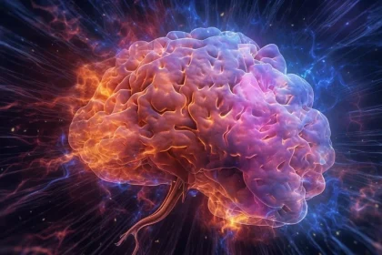 Nörobilim temelli kullanıcı deneyimi (Neuro-UX) sürecini analiz eden bir uzmanın EEG cihazı ve göz takip teknolojisi ile kullanıcı verilerini incelemesi.